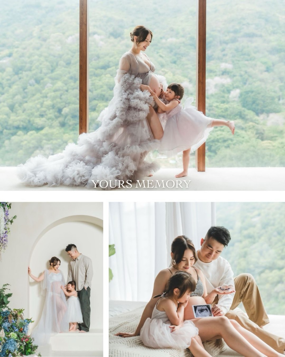 孕媽與家人合照孕婦攝影作品